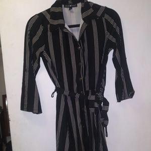 WhiteStripe on black dress